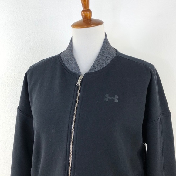 Under Armour Black Zip Front Threadborne Jacket - Picture 2 of 6